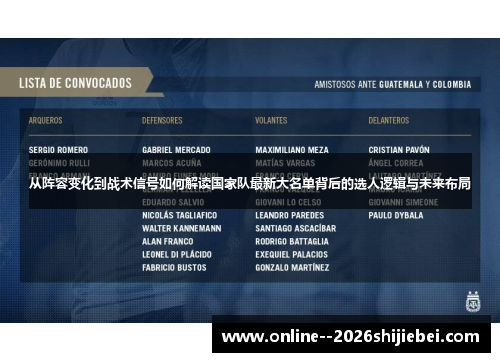 从阵容变化到战术信号如何解读国家队最新大名单背后的选人逻辑与未来布局